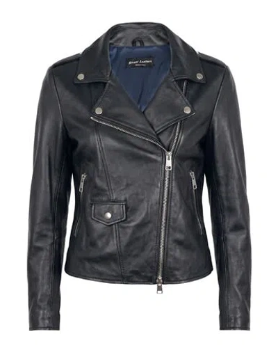 Street Leathers Woman Jacket Midnight Blue Size Xs Leather