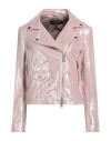 Street Leathers Woman Jacket Pink Size M Leather In Pink