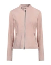 Street Leathers Woman Jacket Pink Size S Leather In Pink