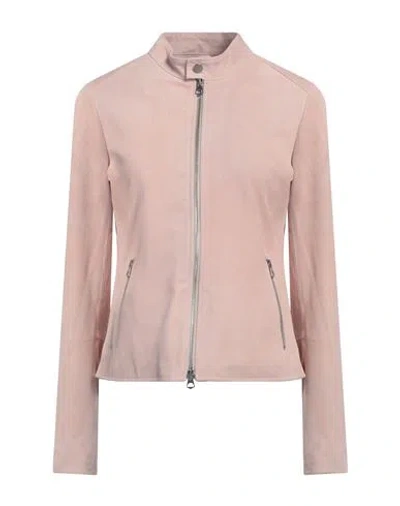 Street Leathers Woman Jacket Pink Size S Leather