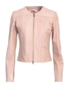 Street Leathers Woman Jacket Pink Size Xl Leather