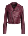 Street Leathers Woman Jacket Plum Size L Leather In Purple