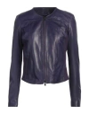 Street Leathers Woman Jacket Purple Size Xl Leather