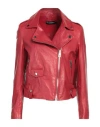Street Leathers Woman Jacket Red Size L Leather