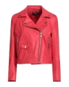 Street Leathers Woman Jacket Red Size L Leather