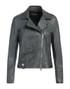 Street Leathers Woman Jacket Sage Green Size Xl Leather