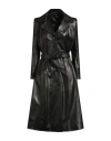 Street Leathers Woman Overcoat & Trench Coat Black Size Xl Leather