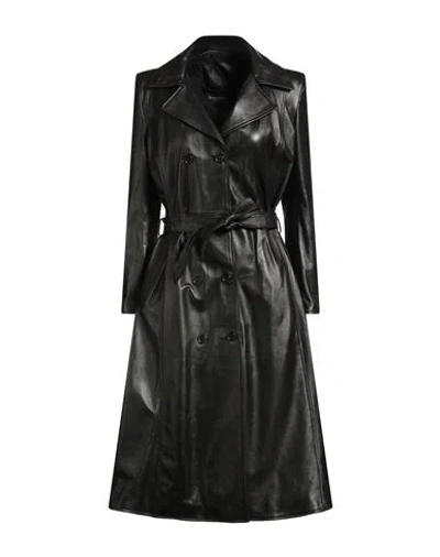 Street Leathers Woman Overcoat & Trench Coat Black Size Xl Leather