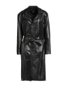 Street Leathers Woman Overcoat & Trench Coat Black Size Xxl Leather In Black