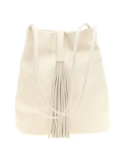 Pre-owned Street Level Bucket Bag In White