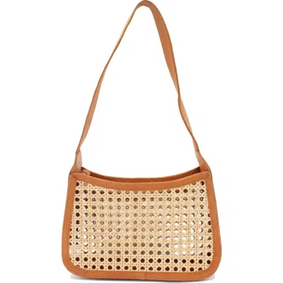 Street Level Mewali Rattan Shoulder Bag In Brown