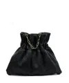 Street Level Women's Ribbed Mini Evening Bag With Chain In Black In Black