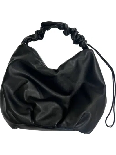 Street Level Women's Sleek Faux Leather Hobo Bag In Black