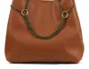 Street Level Women's Tote With Chain Detail Bag In Brown In Brown