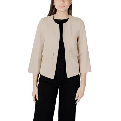 Street One Beige Modal Jackets & Coat In Brown