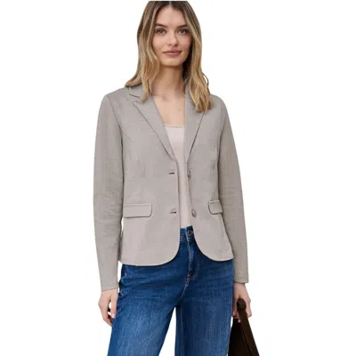 Street One Beige Polyacrylic Blazer In Gray