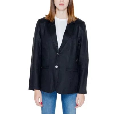 Street One Black Linen Suits & Blazer In Blue