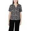 Street One Black Viscose Blouse In Multi