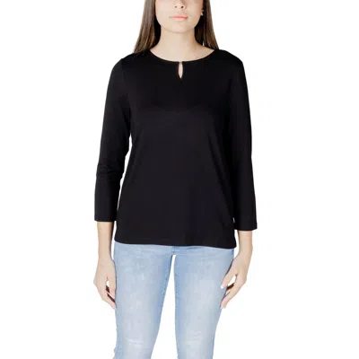 Street One Black Viscose Long Sleeve In Multi