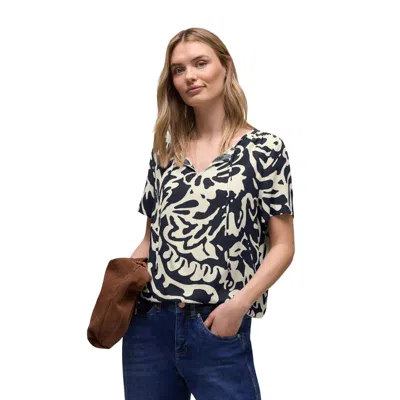 Street One Blue Viscose Blouse In Multi