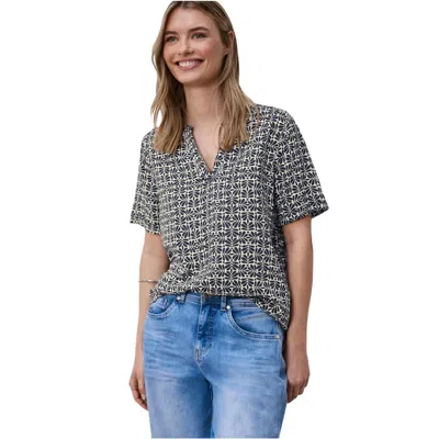 Street One Blue Viscose Blouse In Gray