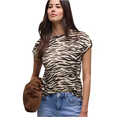 Street One Brown Cotton T-shirt In Multi