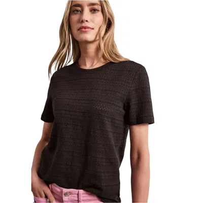 Street One Brown Cotton T-shirt In Black