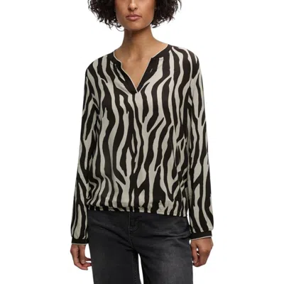 Street One Brown Viscose Blouse In Multi