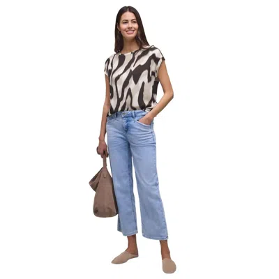 Street One Brown Viscose Blouse In Black