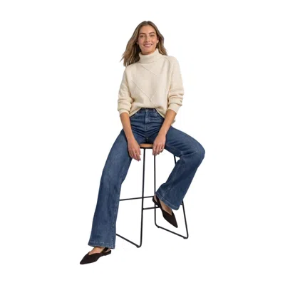 Street One Cream Viscose Turtleneck In Neutral