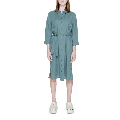 STREET ONE GREEN LINEN DRESS