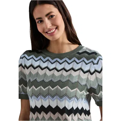Street One Green Viscose Sweatshirt In Multi