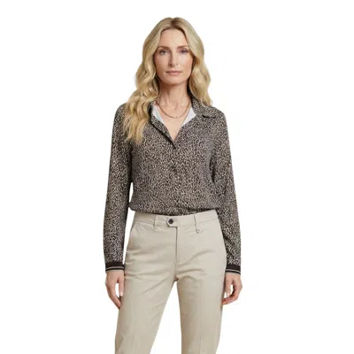 Street One Multicolor Cotton Blouse In Black