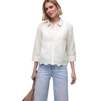 Street One White Cotton Blouse In Animal Print