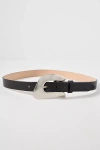 Streets Ahead Asher Shaped Buckle Belt In Black