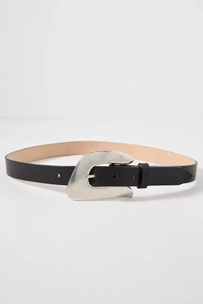 Streets Ahead Asher Shaped Buckle Belt In Black