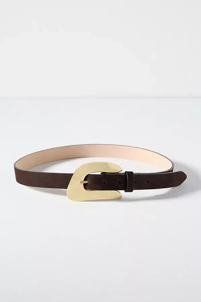 Streets Ahead Asher Shaped Buckle Belt In Black
