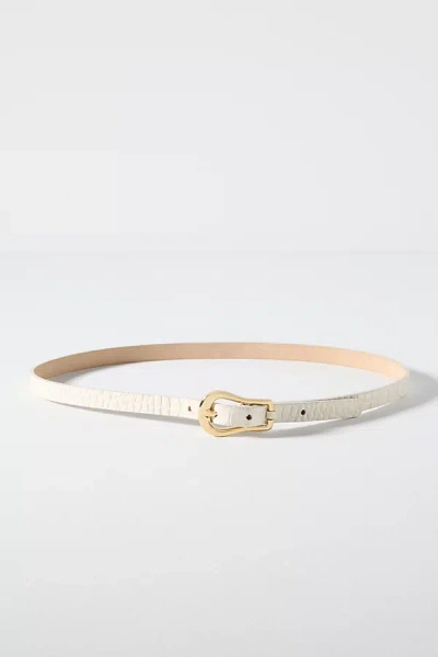 Streets Ahead Bean Skinny Belt In White