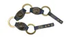 Streets Ahead Billie Belt In Navy Shimmer In Blue With Gold In Gold