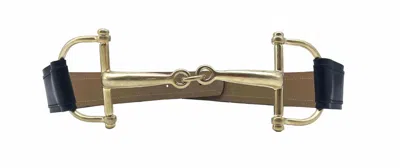 Streets Ahead Black Equestrian Belt W/gold Buckle