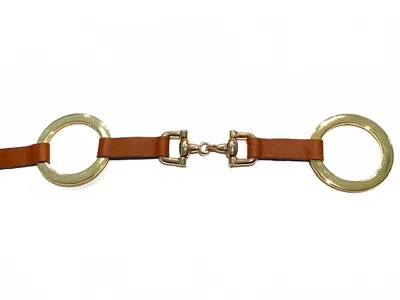 Streets Ahead Brass Rings Belt In Tan In Multi