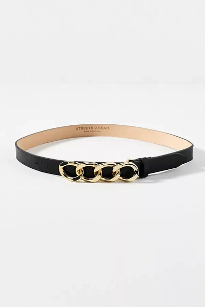 Streets Ahead Chain Detail Belt In Black