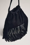 Streets Ahead Fringe Shoulder Bag In Black