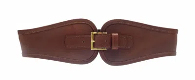 Streets Ahead Gabrielle Waist Belt In Cognac In Brown