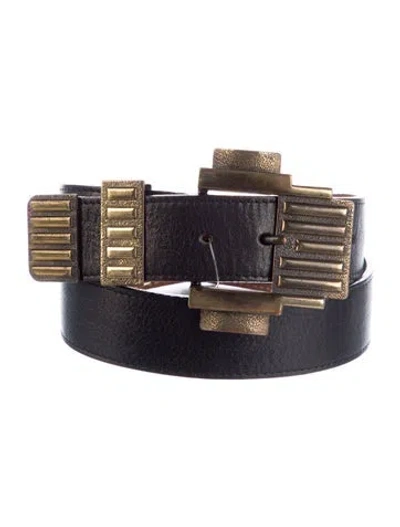 Pre-owned Streets Ahead Leather Belt In Black
