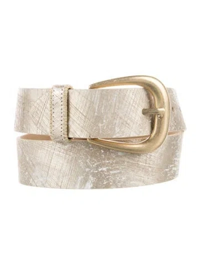 Pre-owned Streets Ahead Leather Belt In Neutral