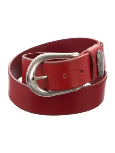 Pre-owned Streets Ahead Leather Belt In Red