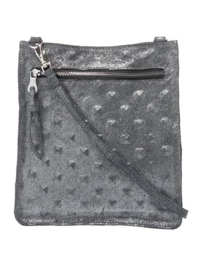 Pre-owned Streets Ahead Leather Messenger Bag In Grey
