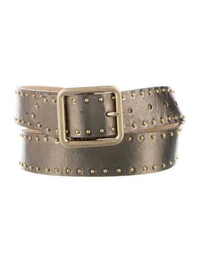 Pre-owned Streets Ahead Leather Studded Accents Belt