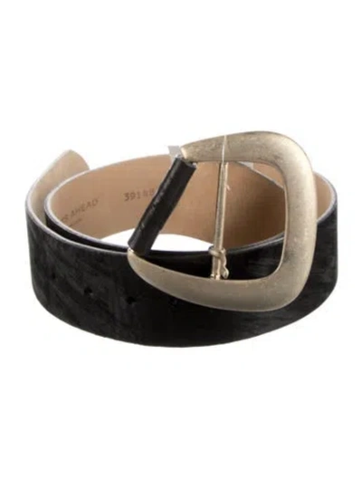 Pre-owned Streets Ahead Leather Waist Belt In Black